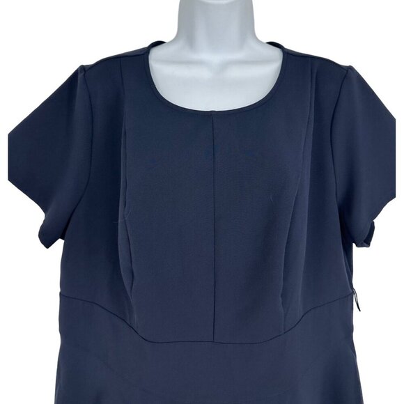 Lane Bryant Flare Sleeve Black Scoop-Neck Fit & Flare Blouse Size 14 - Picture 3 of 9